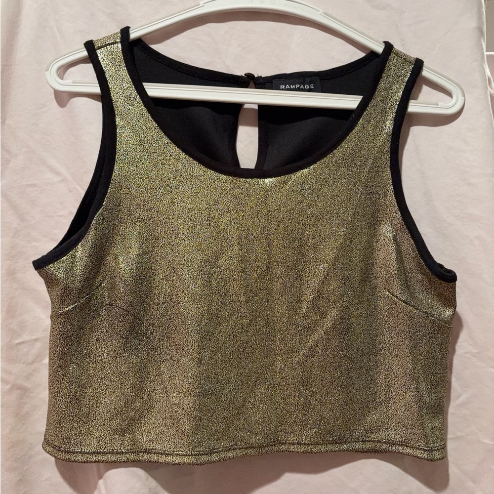 Rampage Gold Crop Top